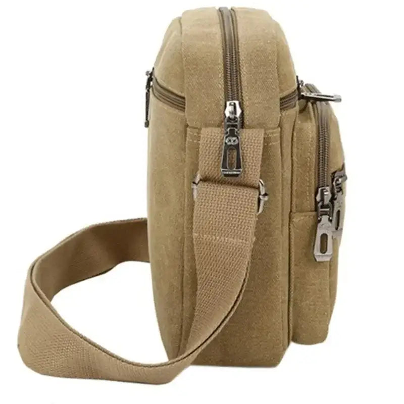 Men’s Canvas Crossbody Bag – Compact Everyday Shoulder Bag