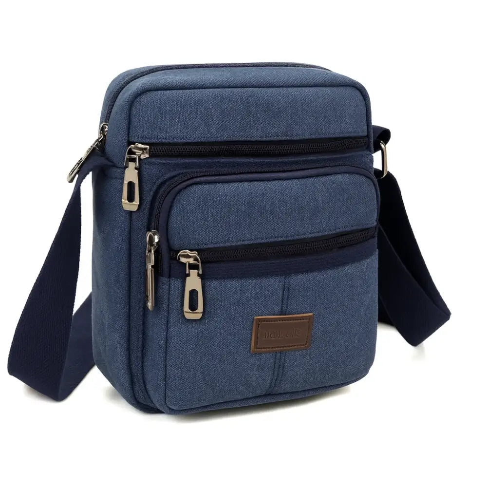 Men’s Canvas Crossbody Bag – Compact Everyday Shoulder Bag