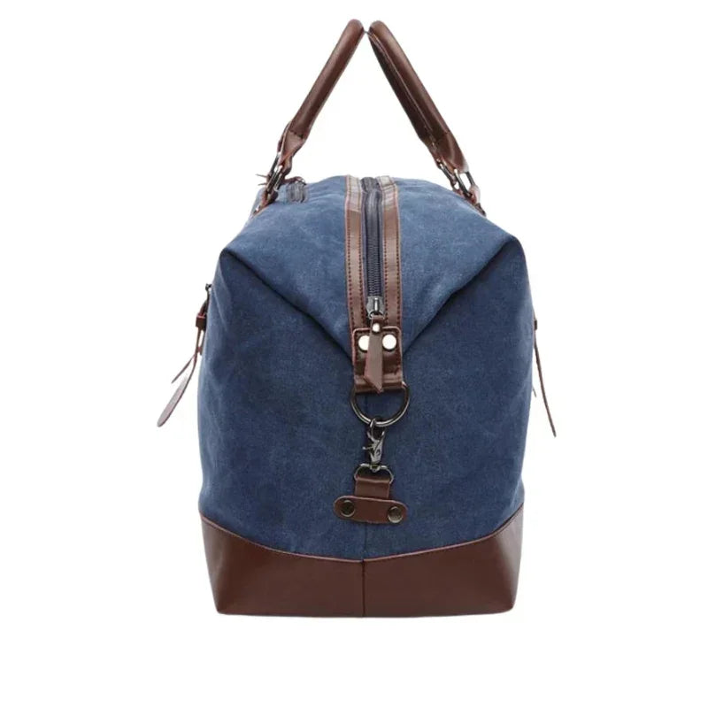 Men’s Canvas Duffle Bag – Multi-Pocket Weekend Travel Bag