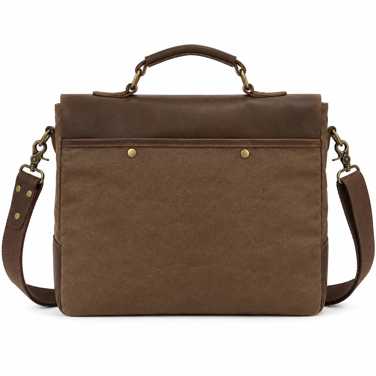 Men’s Canvas Leather Messenger Bag – Crazy Horse Business Bag