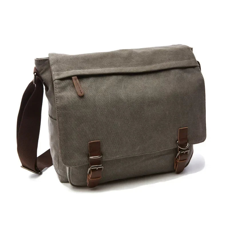 Men’s Canvas Messenger Bag – 15 Inch Laptop Work & Daily Carry Bag