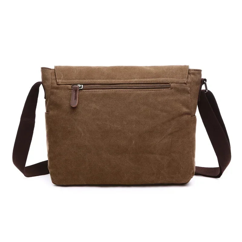 Men’s Canvas Messenger Bag – 15 Inch Laptop Work & Daily Carry Bag