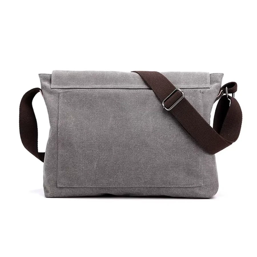 Men’s Canvas Messenger Bag – Flap Closure Everyday Carry