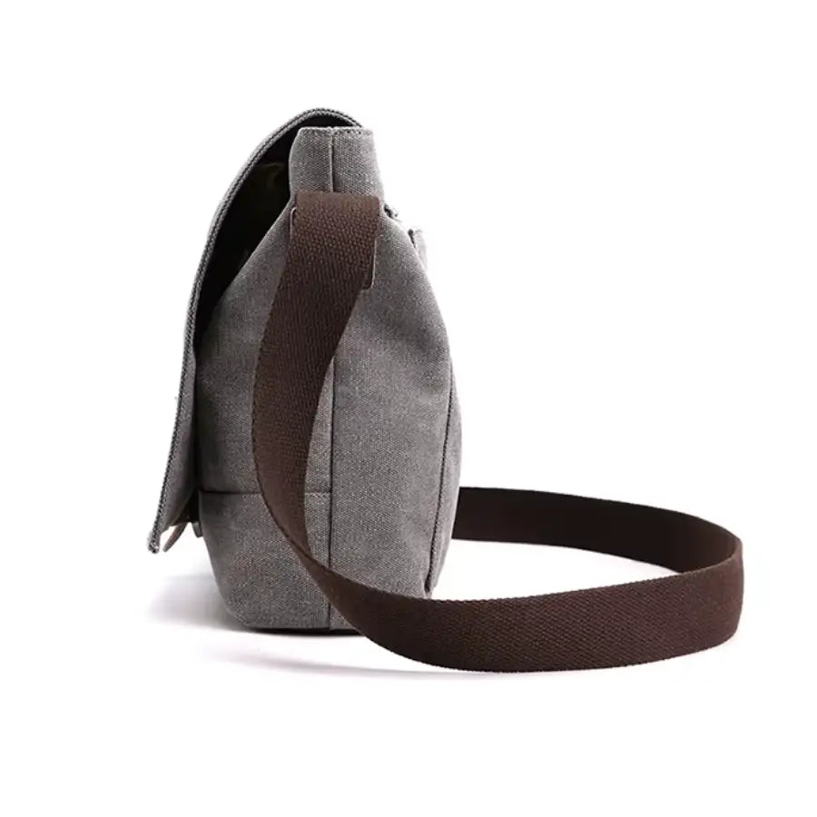 Men’s Canvas Messenger Bag – Flap Closure Everyday Carry