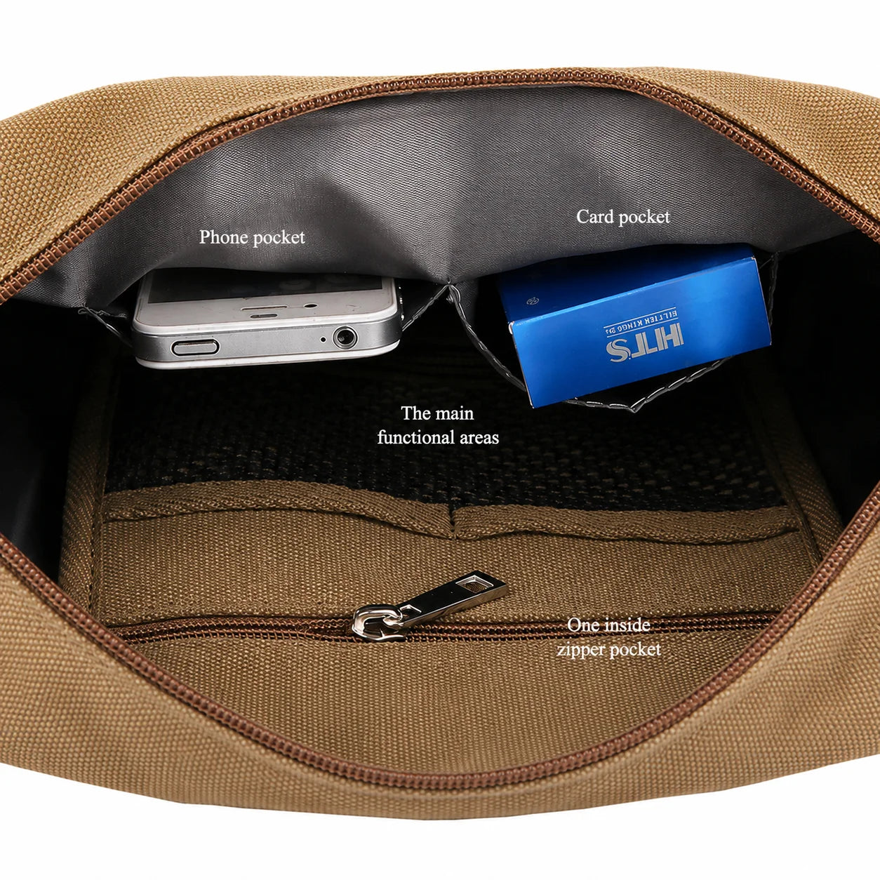 Men’s Canvas Messenger Bag - Multi-Pocket Satchel Bag