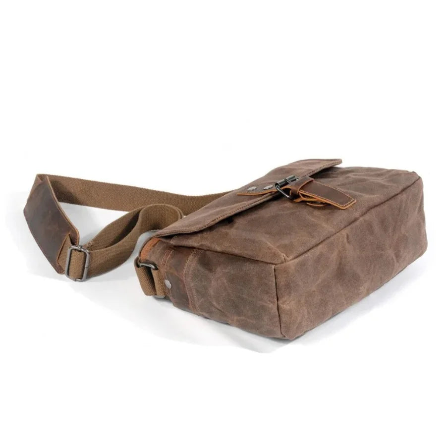 Men’s Canvas Messenger Bag – Vintage Everyday Shoulder Bag