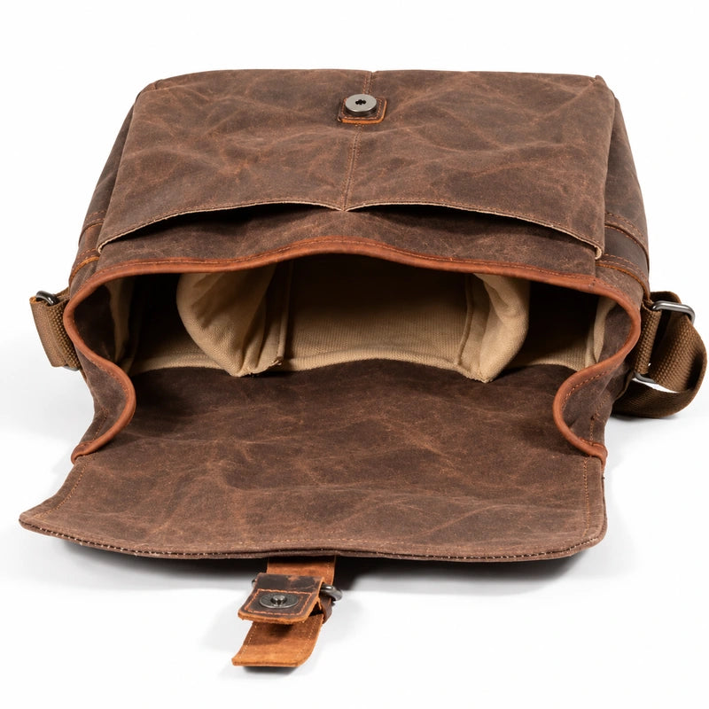 Men’s Small Canvas Messenger Bag - Vintage Everyday Shoulder Bag