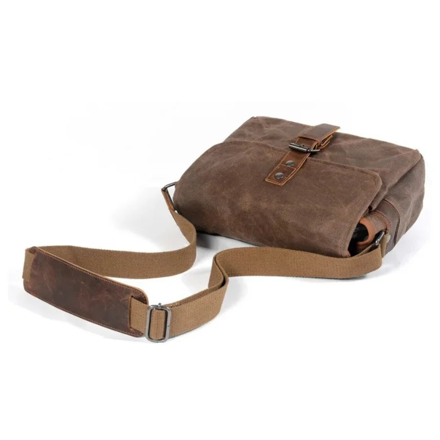 Men’s Canvas Messenger Bag – Vintage Everyday Shoulder Bag