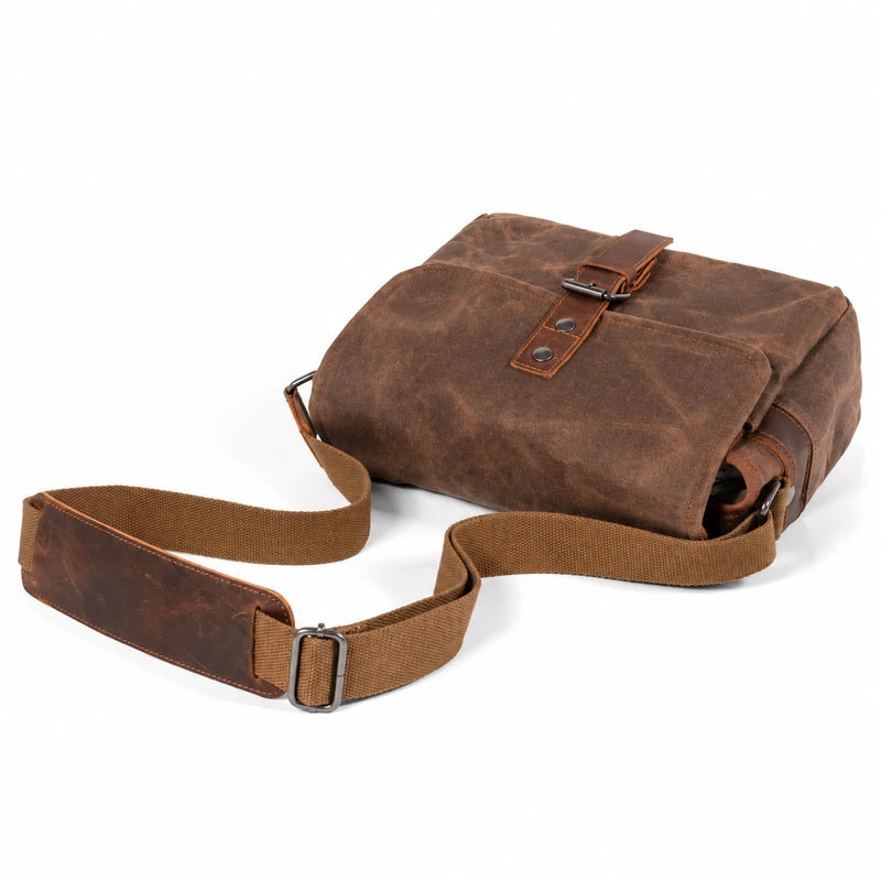 Men’s Small Canvas Messenger Bag - Vintage Everyday Shoulder Bag