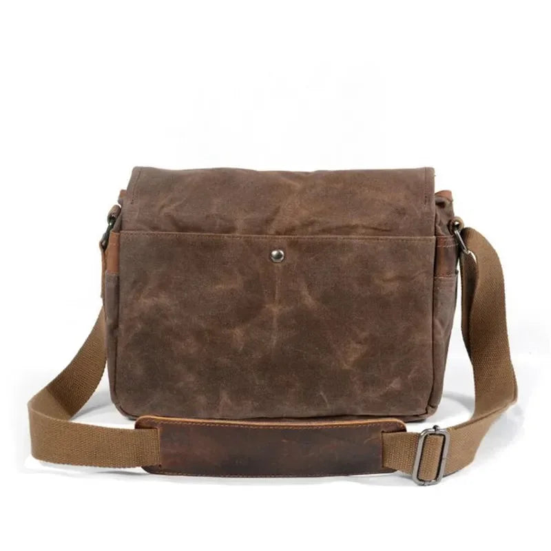 Men’s Canvas Messenger Bag – Vintage Everyday Shoulder Bag