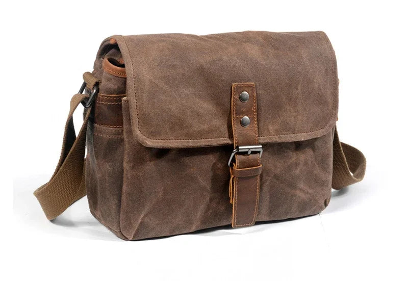 Men’s Canvas Messenger Bag – Vintage Everyday Shoulder Bag