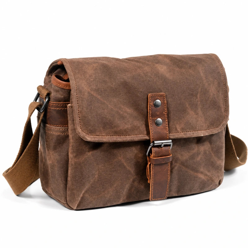 Men’s Small Canvas Messenger Bag - Vintage Everyday Shoulder Bag