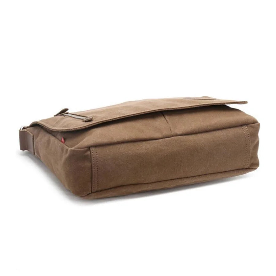 Men’s Canvas Messenger Bag – Vintage Flap Everyday Carry