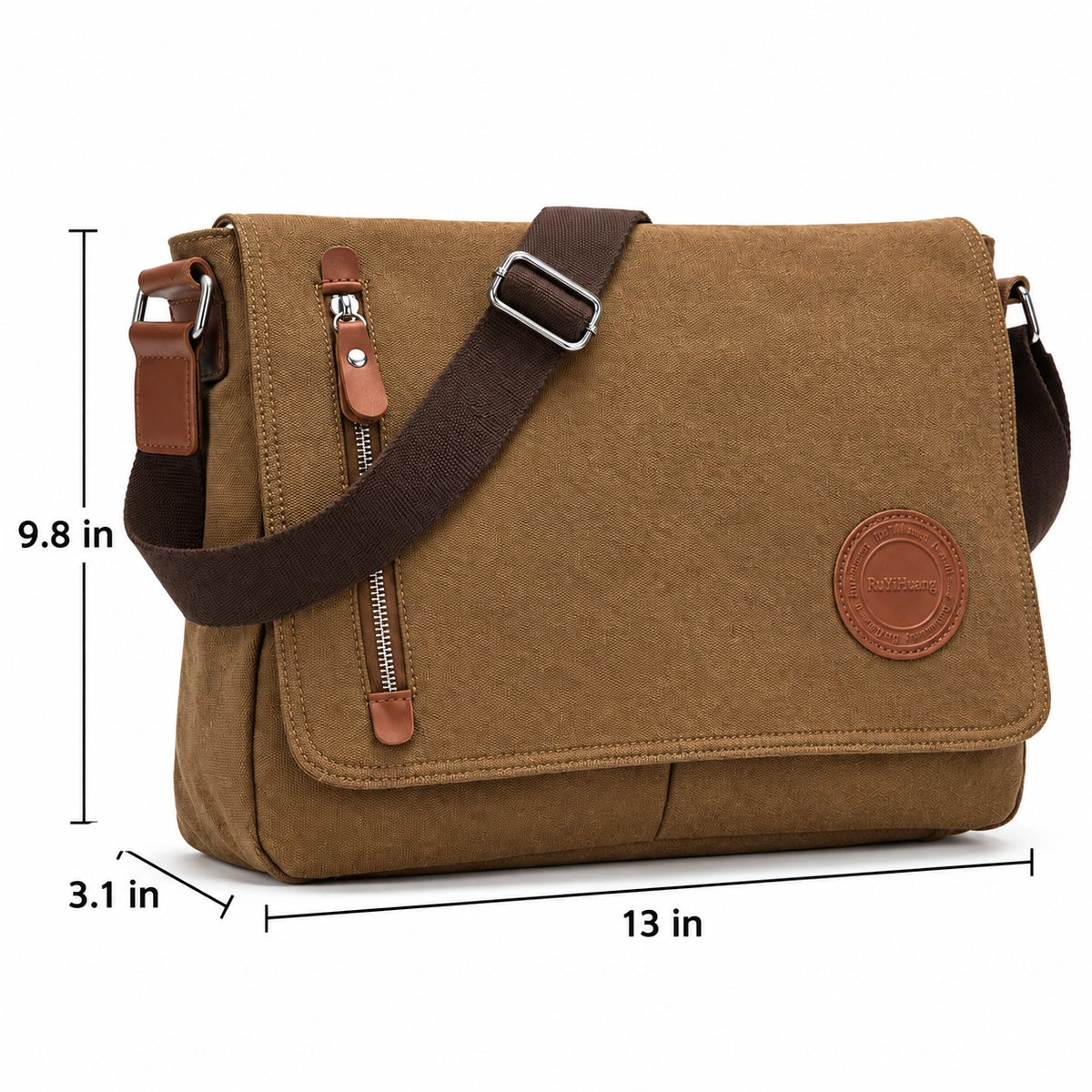 Men’s Canvas Messenger Bag – Vintage Flap Everyday Carry