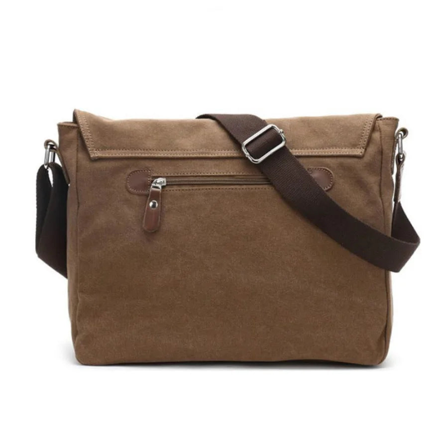 Men’s Canvas Messenger Bag – Vintage Flap Everyday Carry