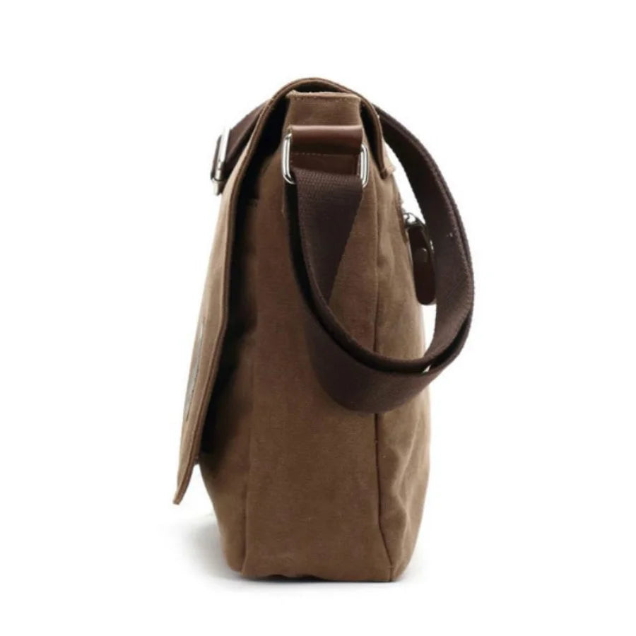 Men’s Canvas Messenger Bag – Vintage Flap Everyday Carry