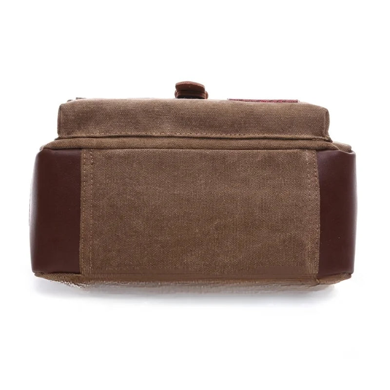 Men’s Canvas Messenger Bag - Vintage Multi-Pocket Shoulder Bag