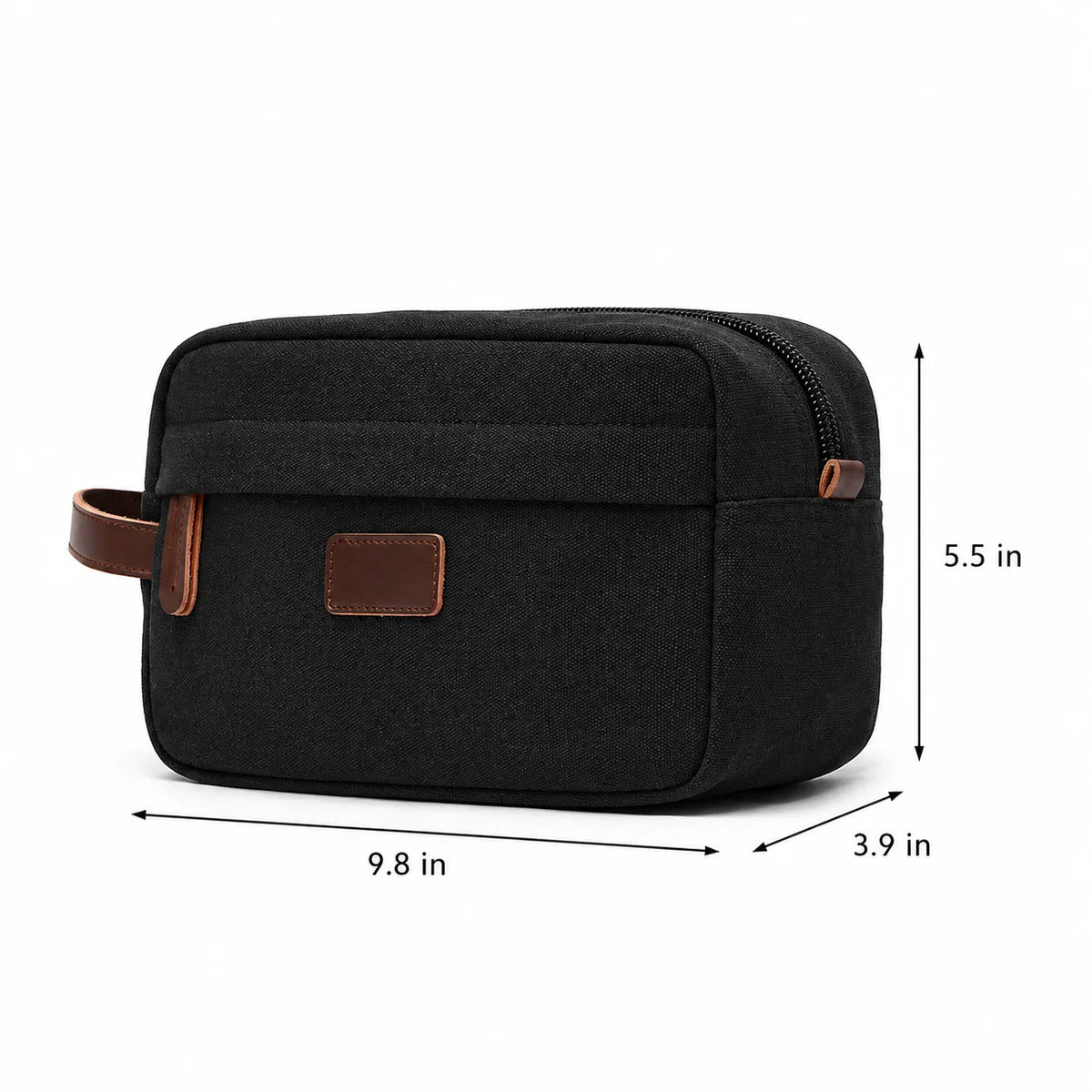 Men’s Canvas Toiletry Bag - Front Pocket Travel Kit