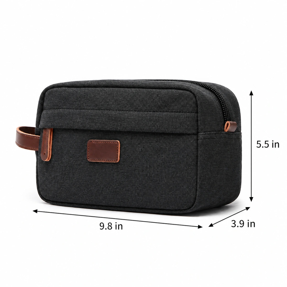 Men’s Canvas Toiletry Bag - Front Pocket Travel Kit