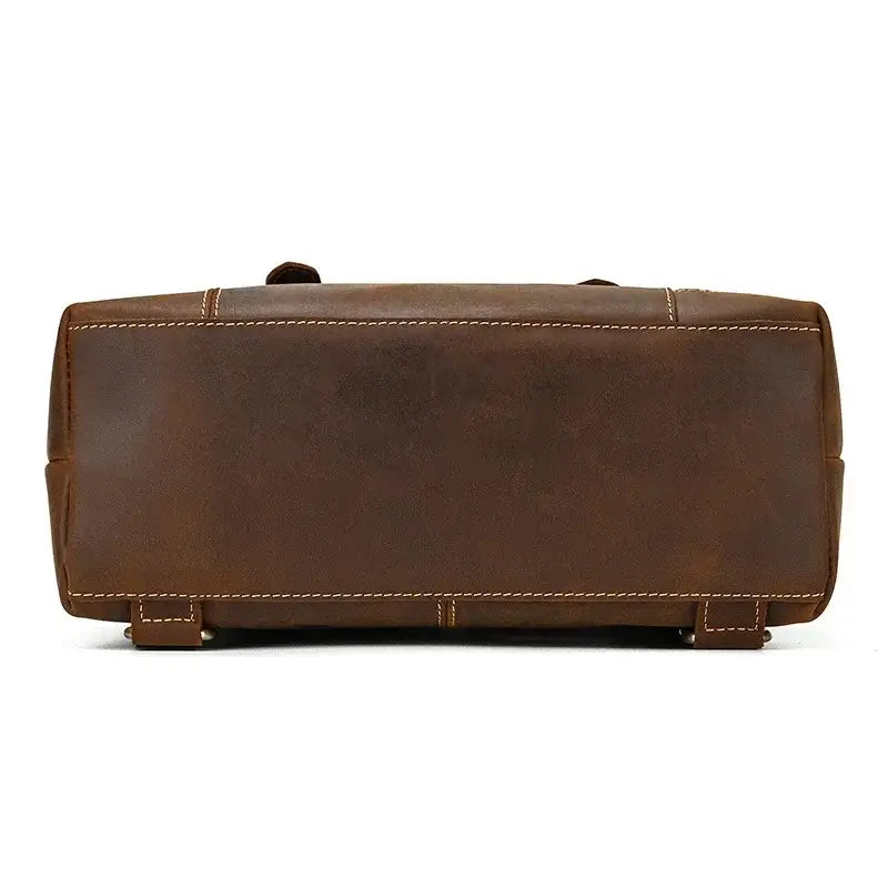 Men’s Crazy Horse Leather Backpack – Flap Front Design