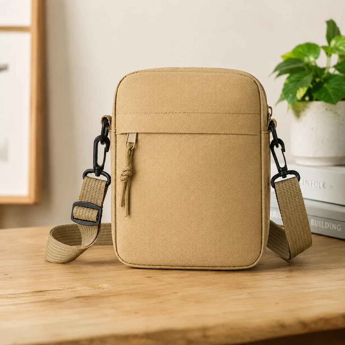 Men’s Crossbody Bag - Small Zip Pocket Carry