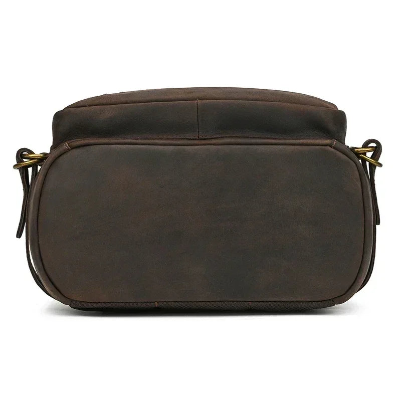 Men’s Full-Grain Cowhide Leather Backpack – Vintage Work & Daily Carry Bag
