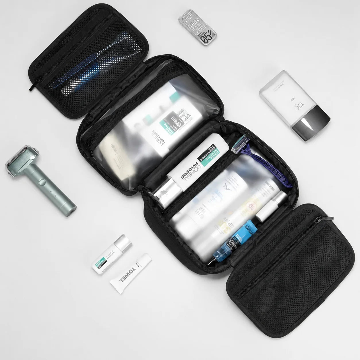 Men’s Hanging Toiletry Bag - Multi-Compartment Travel Bag