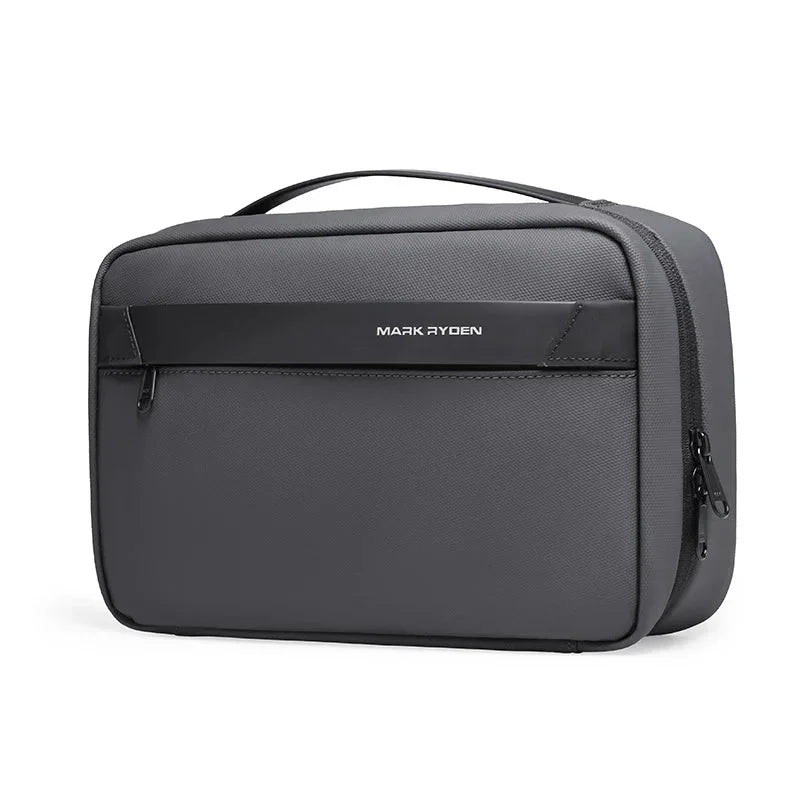 Men’s Hanging Toiletry Bag - Multi-Compartment Travel Bag - Dark gray