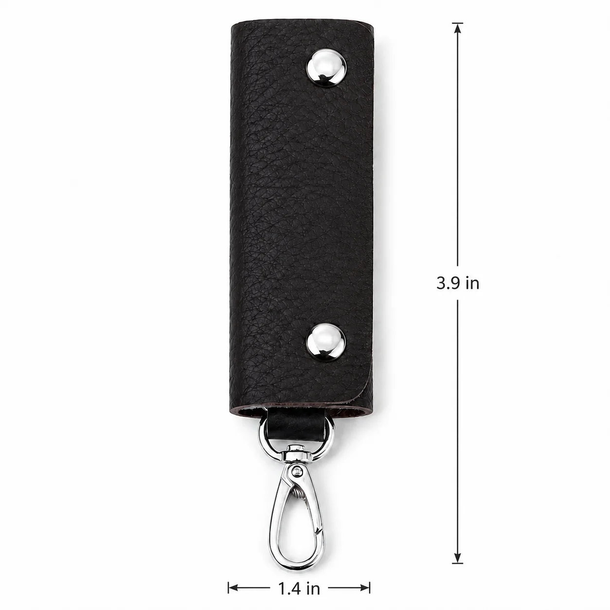 Men’s Leather Key Holder Pouch - Snap Closure with Clip