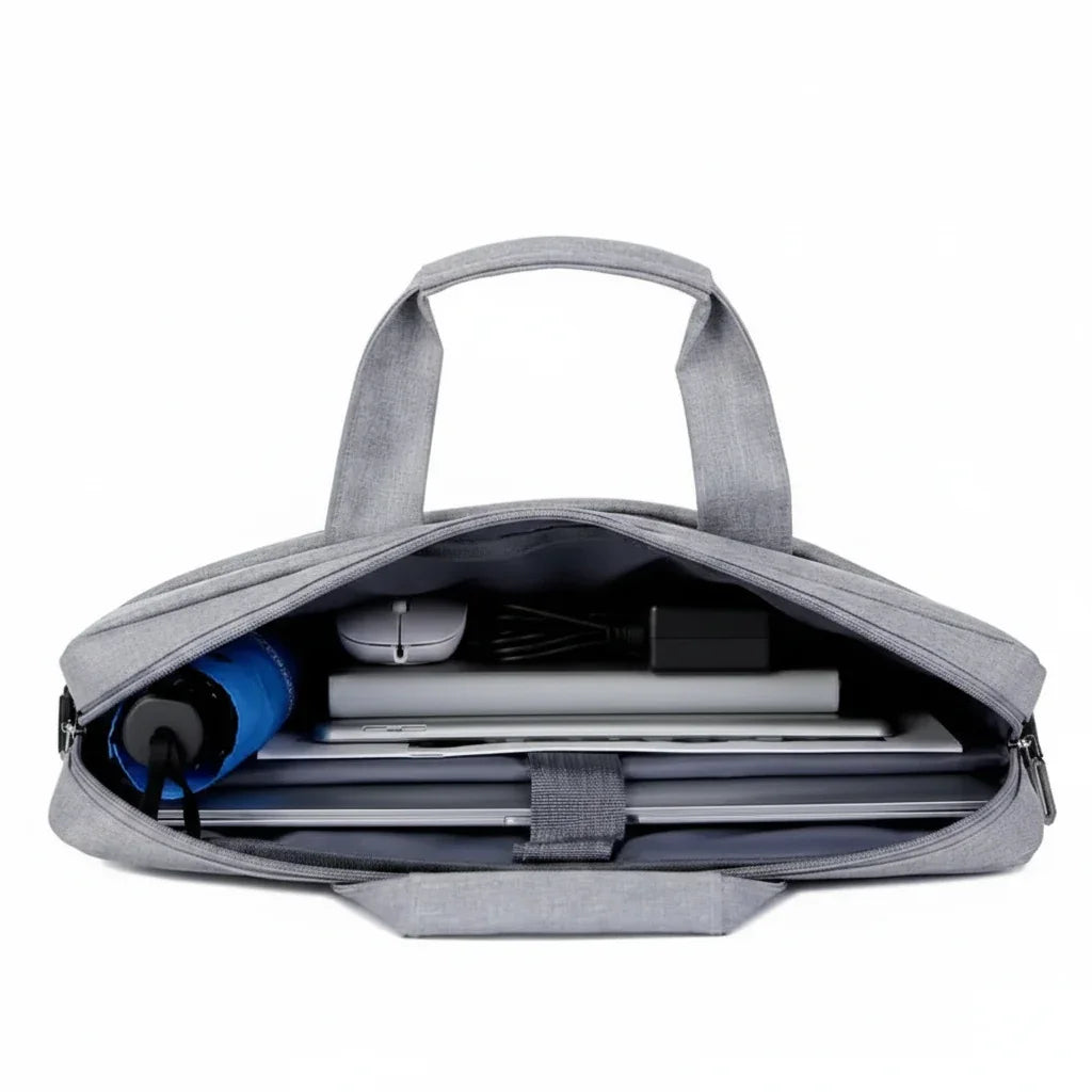 Men’s Laptop Briefcase - 17 Inch Multi-Pocket Shoulder Bag