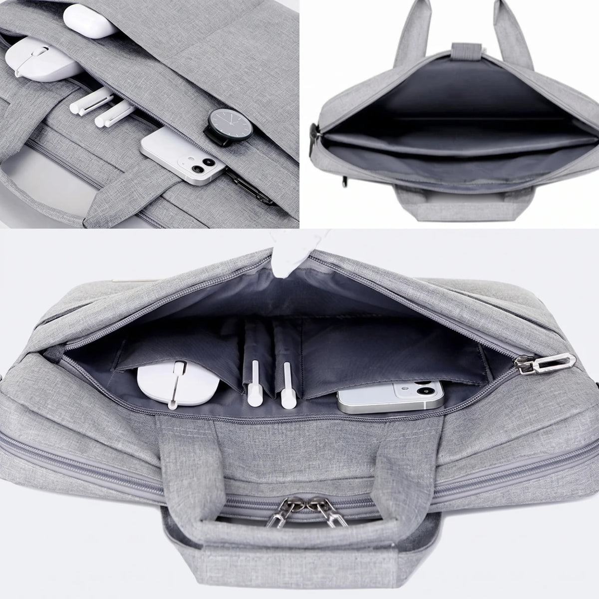 Men’s Laptop Briefcase - 17 Inch Multi-Pocket Shoulder Bag