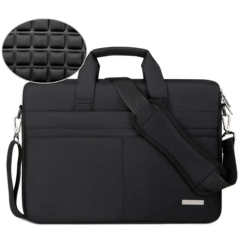 Men’s Laptop Briefcase - 17 Inch Multi-Pocket Shoulder Bag