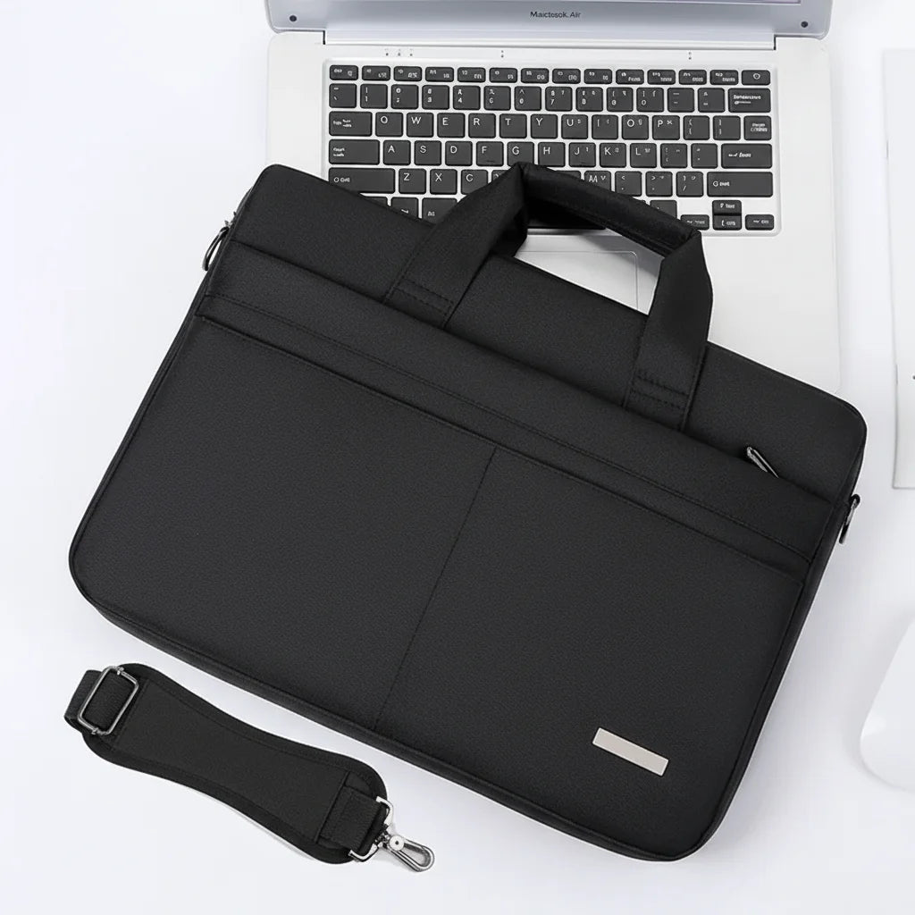 Men’s Laptop Briefcase - 17 Inch Multi-Pocket Shoulder Bag