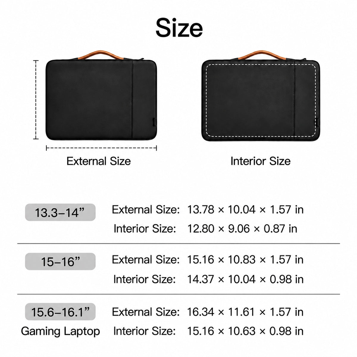Men’s Laptop Sleeve - Padded Case with Quilted Handle