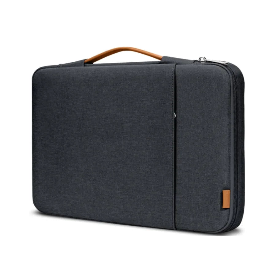 Men’s Laptop Sleeve - Padded Case with Quilted Handle - Black / 13.3-14
