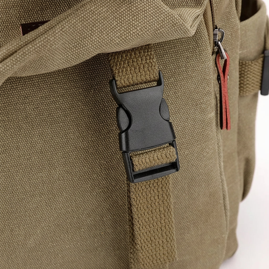 Men’s Canvas Backpack - Side Pocket 18L Daypack