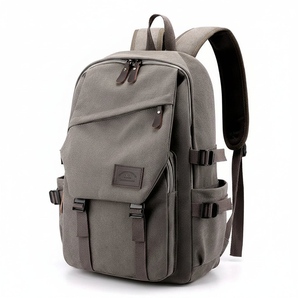 Men’s Canvas Backpack - Side Pocket 18L Daypack