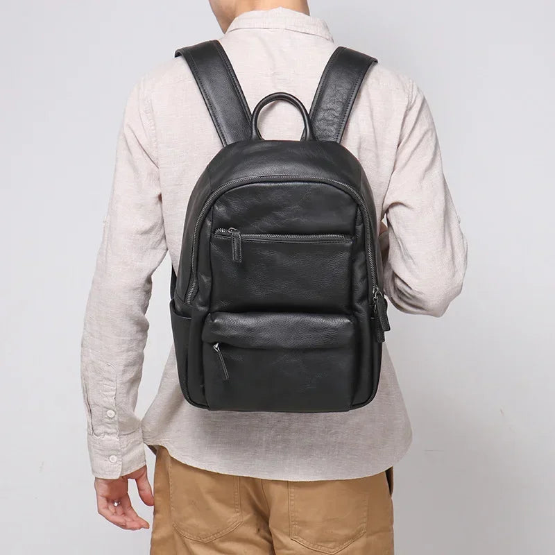 Men’s Leather Backpack - 13’’ Laptop Commuter Bag