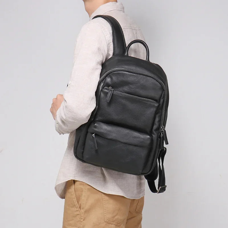Men’s Leather Backpack - 13’’ Laptop Commuter Bag