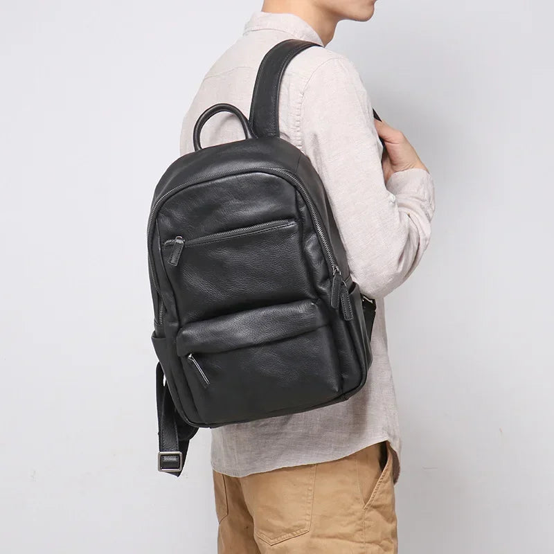 Men’s Leather Backpack - 13’’ Laptop Commuter Bag