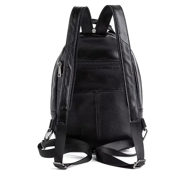 Men’s Leather Backpack – Compact Elegant Everyday Backpack