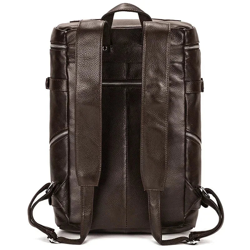 Men’s Leather Backpack - Cylinder Rucksack