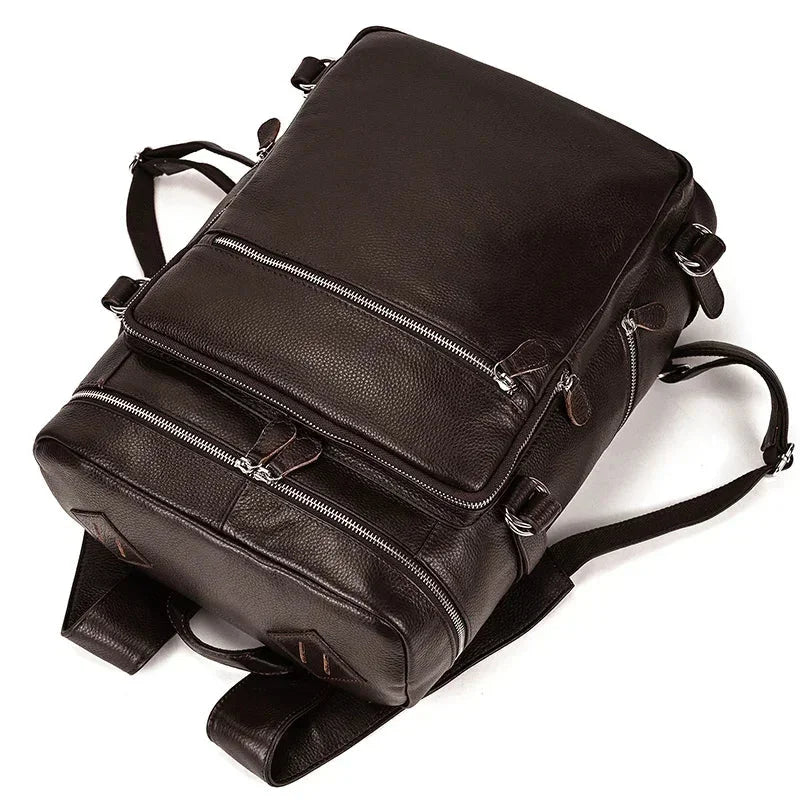 Men’s Leather Backpack - Cylinder Rucksack