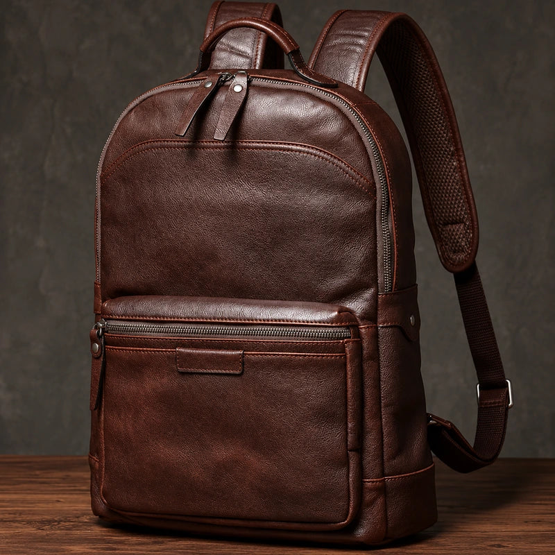 Men’s Leather Work Backpack – 15.6’’ Laptop Carry