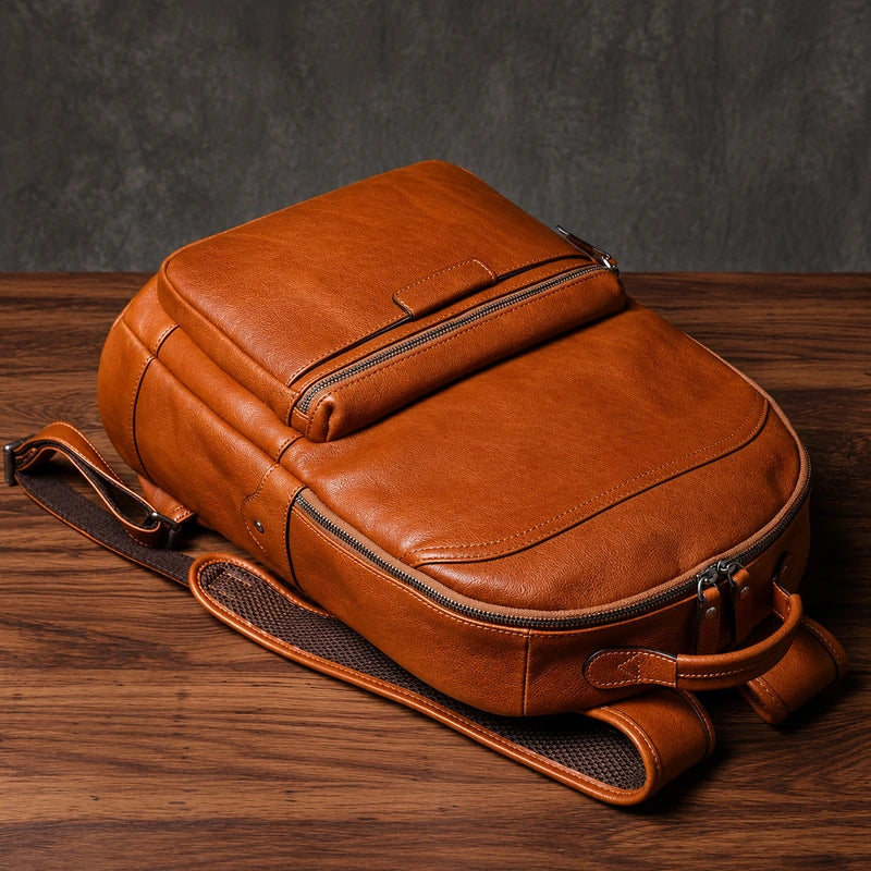 Men’s Leather Work Backpack – 15.6’’ Laptop Carry