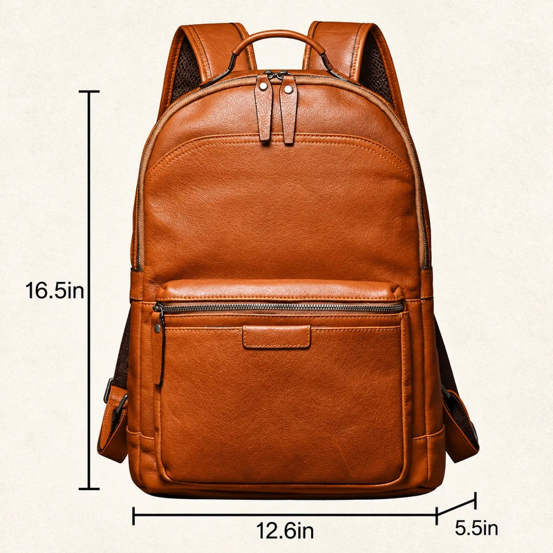 Men’s Leather Work Backpack – 15.6’’ Laptop Carry