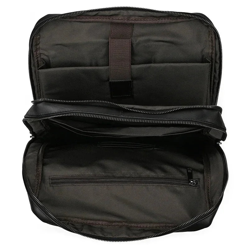 Men’s Leather Backpack - Front-Pocket 15’’ Laptop Bag