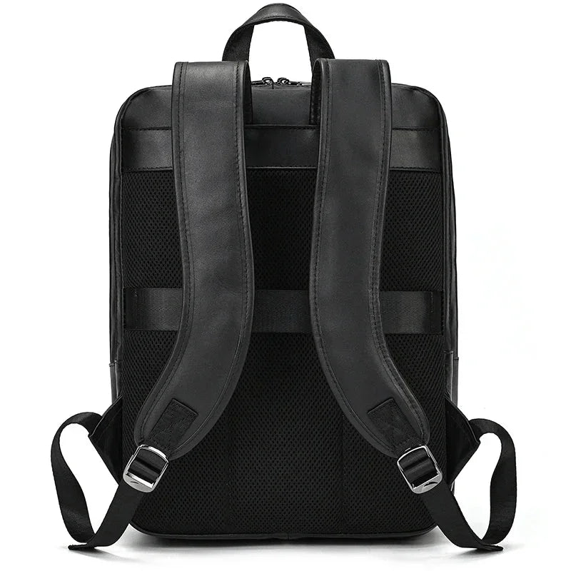 Men’s Leather Backpack - Front-Pocket 15’’ Laptop Bag