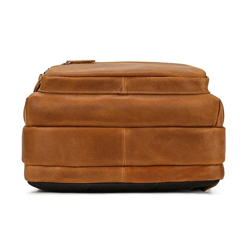 Men’s Leather Backpack - Front-Pocket 15’’ Laptop Bag