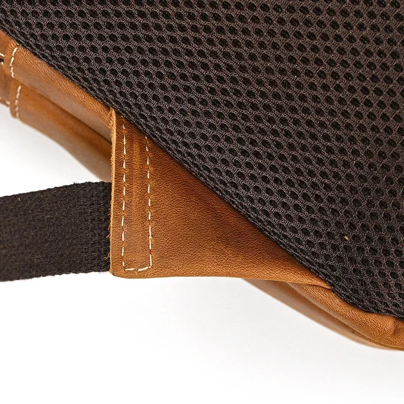 Men’s Leather Backpack - Front-Pocket 15’’ Laptop Bag